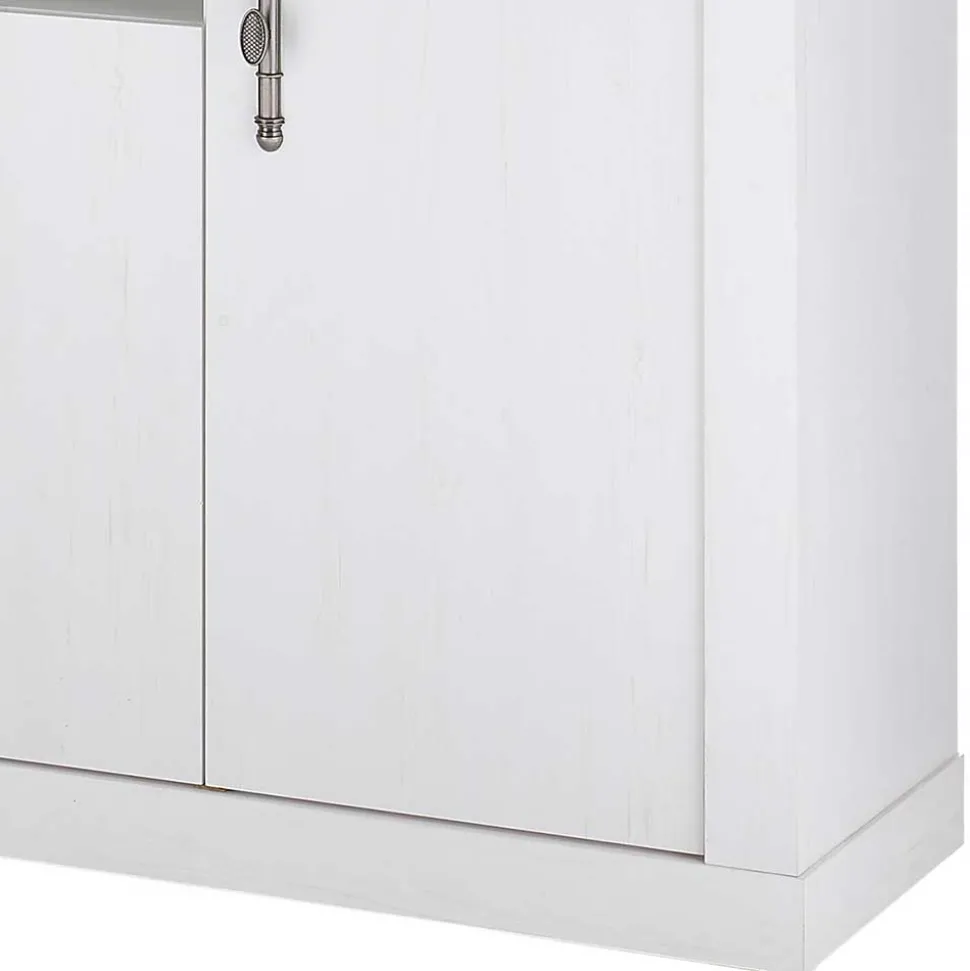 Esszimmerschrank Set in weißer Holzoptik Pinie - Liancos (dreiteilig)