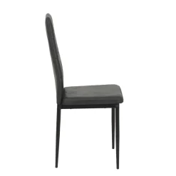 Esszimmerstühle in Anthrazit Microfaser - Furciano (2er Set)