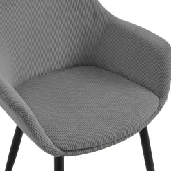 Esszimmerstuhl aus Cord in Grau - Culau (2er Set)