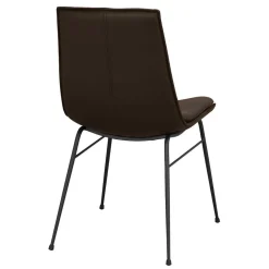 Esszimmerstuhl aus Leder in Braun - Unkorian (2er Set)