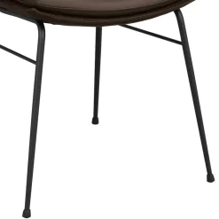 Esszimmerstuhl aus Leder in Braun - Unkorian (2er Set)