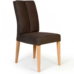 Esszimmerstuhl gepolstert in Dunkelbraun - Cadama (2er Set)