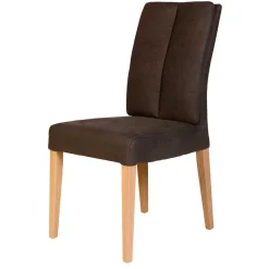 Esszimmerstuhl gepolstert in Dunkelbraun - Cadama (2er Set)