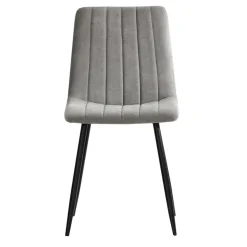 Esszimmerstuhl in Hellgrau und Schwarz - Kolage (4er Set)