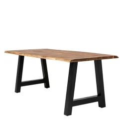 Esszimmertisch mit Naturkante und A-Design-Gestell - Viradossa