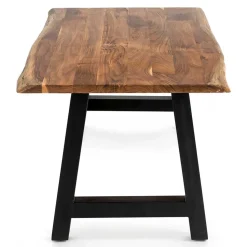 Esszimmertisch mit Naturkante und A-Design-Gestell - Viradossa