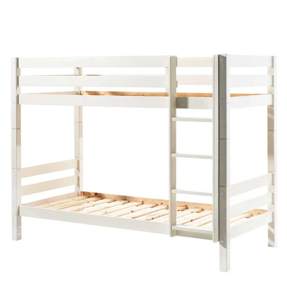 Etagebett Stockbett in Weiß lackiert - Vatros