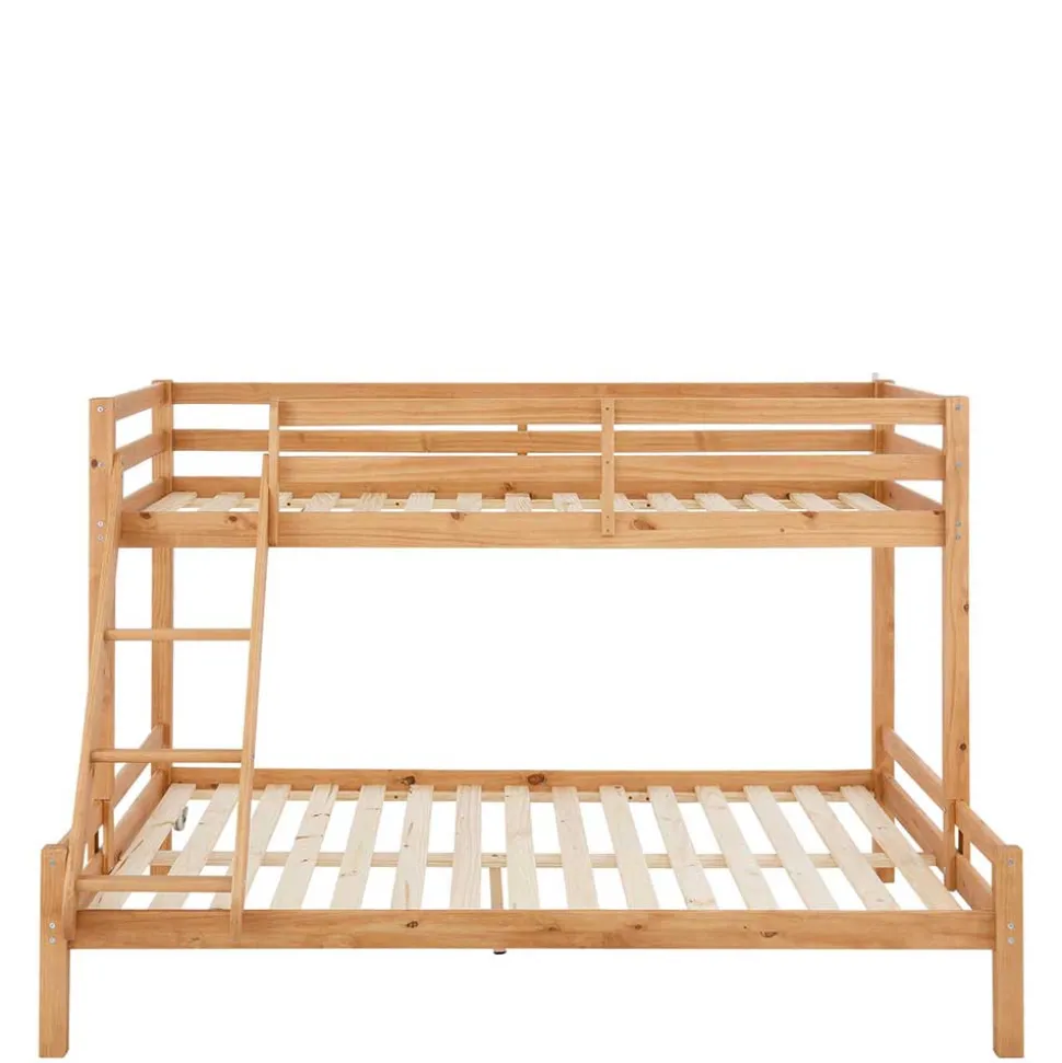 Etagenbett mit breitem Bett unten aus Kiefer - Inverness