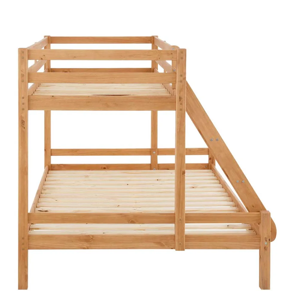 Etagenbett mit breitem Bett unten aus Kiefer - Inverness