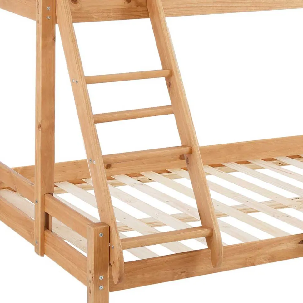 Etagenbett mit breitem Bett unten aus Kiefer - Inverness