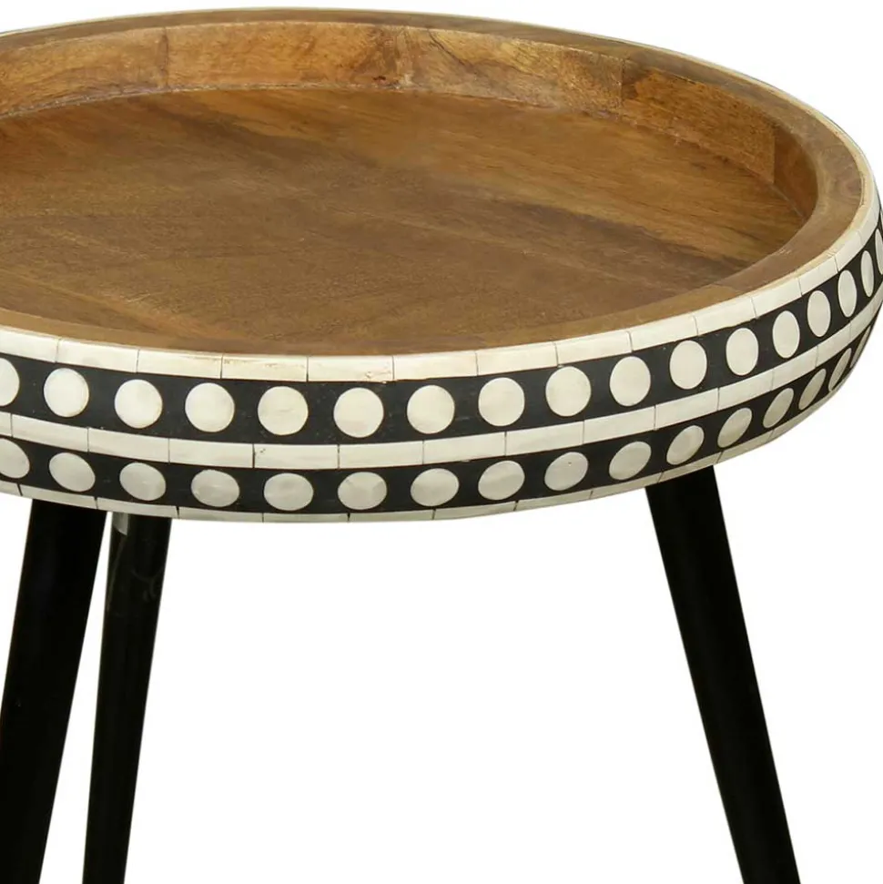 Ethno Style Beistelltisch aus Massivholz Mango - Piton