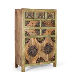 Ethno Style Highboard handbemalt - Azua
