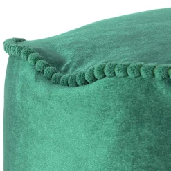 Ethno Style Pouf mit Makramee Quasten Borte - Natsonai