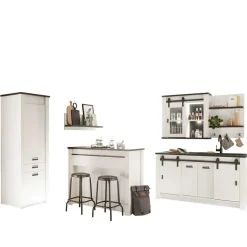 Extravagante Küchenmöbel inklusive Theke - Eture (sechsteilig)