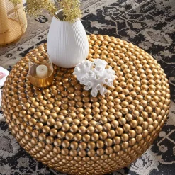 Extravaganter Couchtisch in Gold aus Alu - Westerland