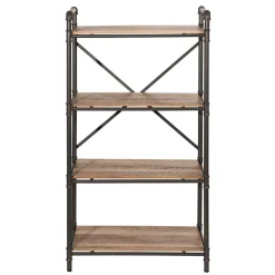 Factory Style Regal in verwitterter Holz Optik - Nenvia