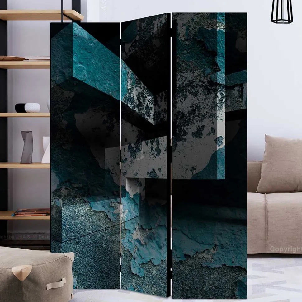 Faltbarer Raumteiler mit Foto Druck abstrakt - Zalabete