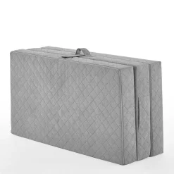 Faltmatratze Polsterhocker in Grau Stoff - Samba