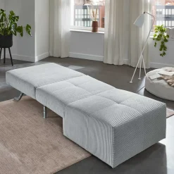 Faltsessel in Silber Grau Cord - Levanton