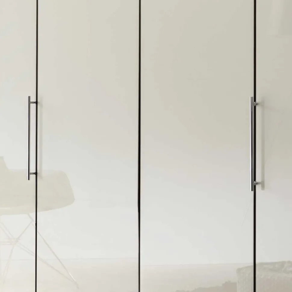 Falttüren Schlafzimmerschrank Cleoto in Creme Weiß