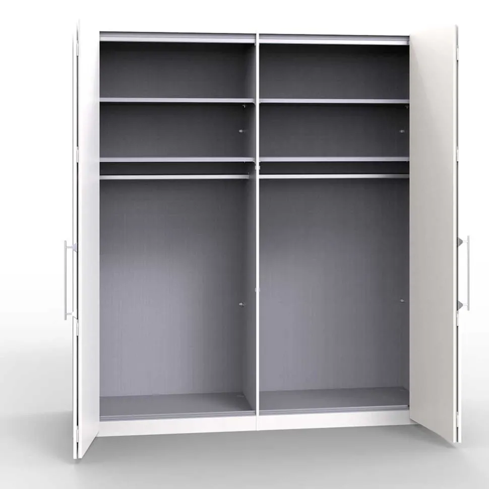 Falttürenschrank Yutaha in Weiß Eiche Trüffel