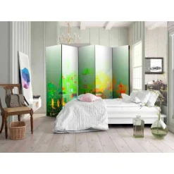 Farbenfroh bedruckter Paravent 225cm - Anakin