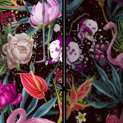 Farbenfroher Paravent mit Flamingo Dschungel Motiv - Ponzet