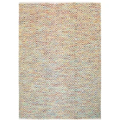 Farbenfroher Teppich mit Rauten Muster - Elynas