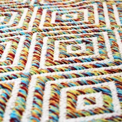Farbenfroher Teppich mit Rauten Muster - Elynas