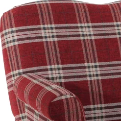 Federkern Küchensofa in Rot kariert - Sinael