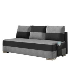 Federkern Klappcouch in Grau und Schwarz - Zacatecas