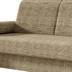 Federkern Klappsofa in Beige und Dunkelbraun - Carinna
