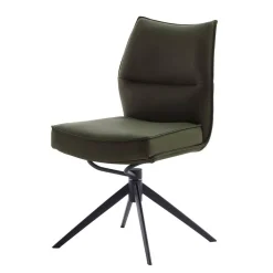 Federkern Lederstühle in Oliv Grün - Synfrunia (2er Set)