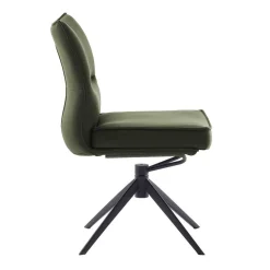 Federkern Lederstühle in Oliv Grün - Synfrunia (2er Set)