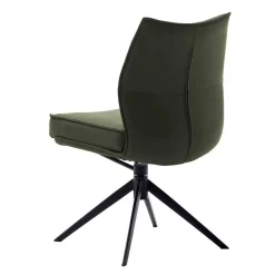 Federkern Lederstühle in Oliv Grün - Synfrunia (2er Set)