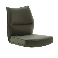 Federkern Lederstühle in Oliv Grün - Synfrunia (2er Set)