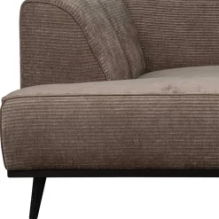 Federkern Polsterecke in Taupe Strukturstoff - Wishes