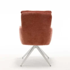 Federkern-Armlehnenstuhl in Kupfer Rotbraun - Coriga (2er Set)