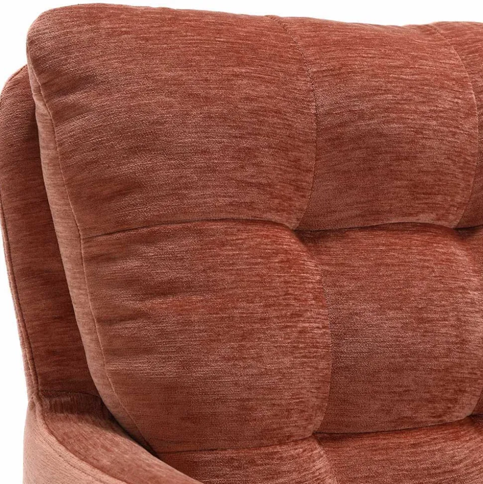 Federkern-Armlehnenstuhl in Kupfer Rotbraun - Coriga (2er Set)