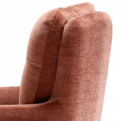 Federkern-Armlehnenstuhl in Kupfer Rotbraun - Coriga (2er Set)