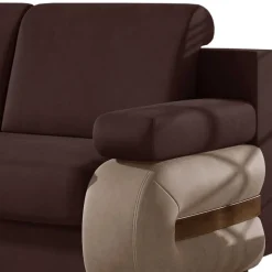 Federkern-Bettcouch in Dunkelbraun - Helina