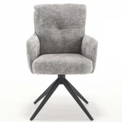 Federkern-Polsterstuhl mit Armlehnen - Castilla (2er Set)