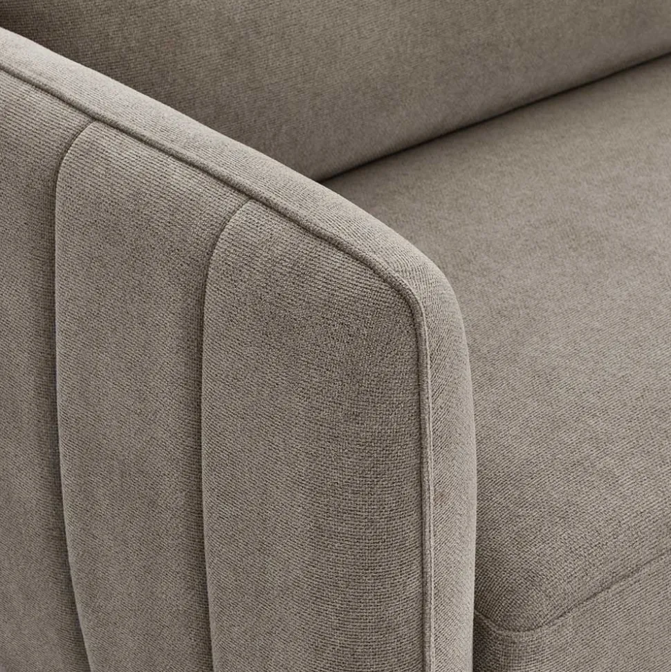 Federkernsofa in Beige Stoffbezug - Ordinia