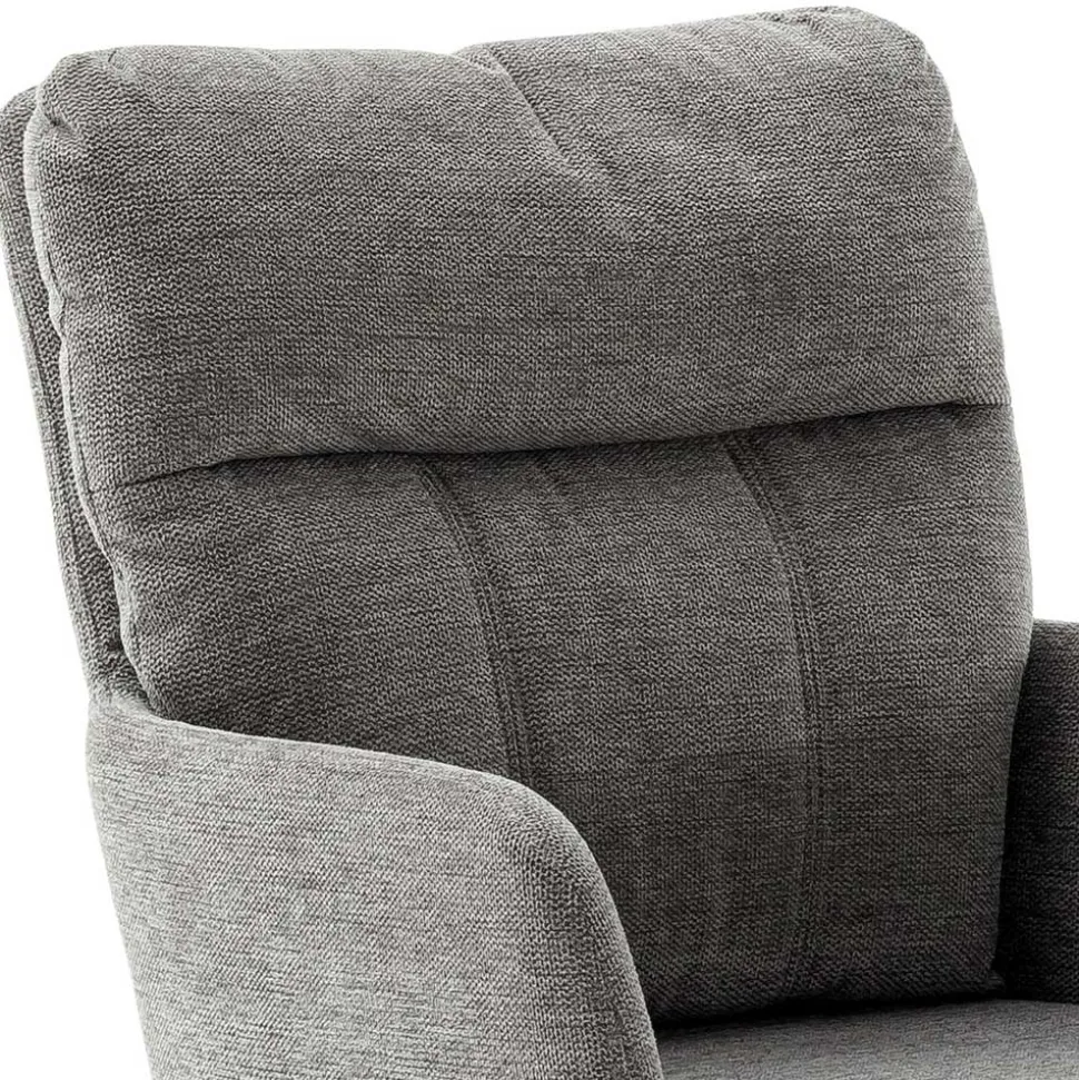 Federkern-Tischsessel in Grau - Castalla (2er Set)