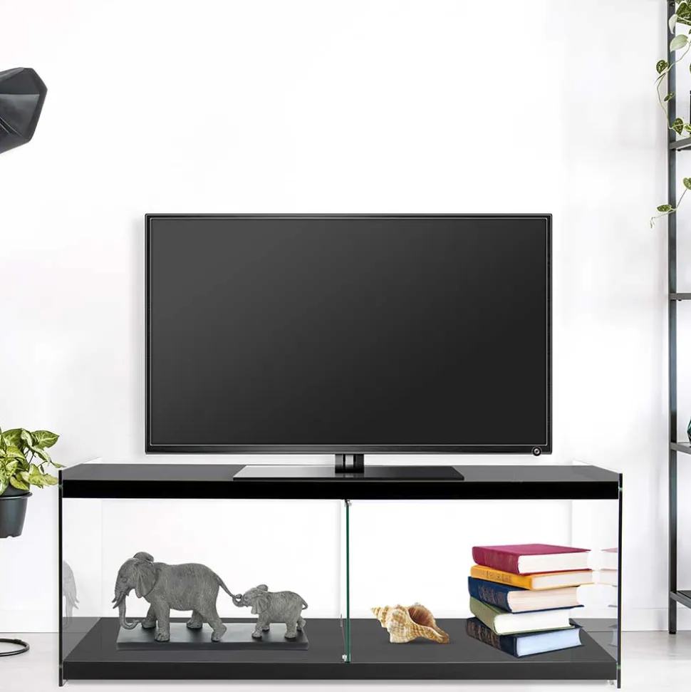 Fernseher Tisch in Schwarz MDF - Sulara