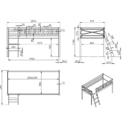 Feuerwehr-Hochbett für Kinder - Riakust