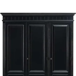 Fichte Kleiderschrank Miro in Schwarz