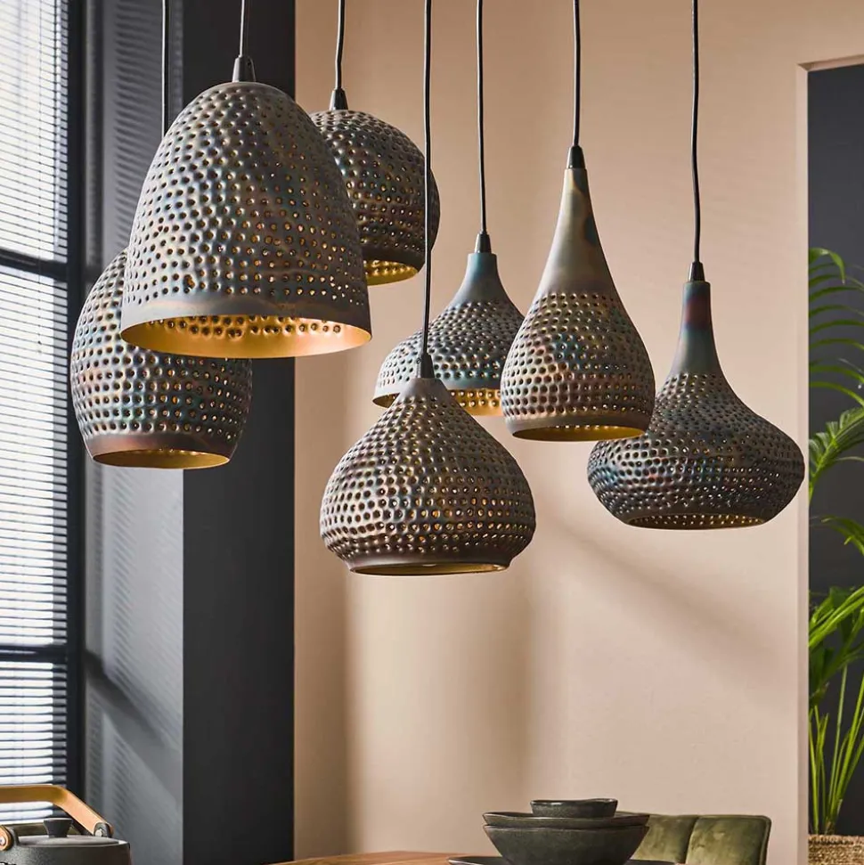 7-flammige Hängelampe - diverse Schirm Formen - Sempragos