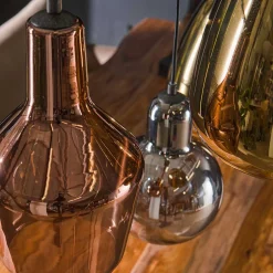 6-flammige Hängelampe mit verschiedenen Glasschirmen - Gerri