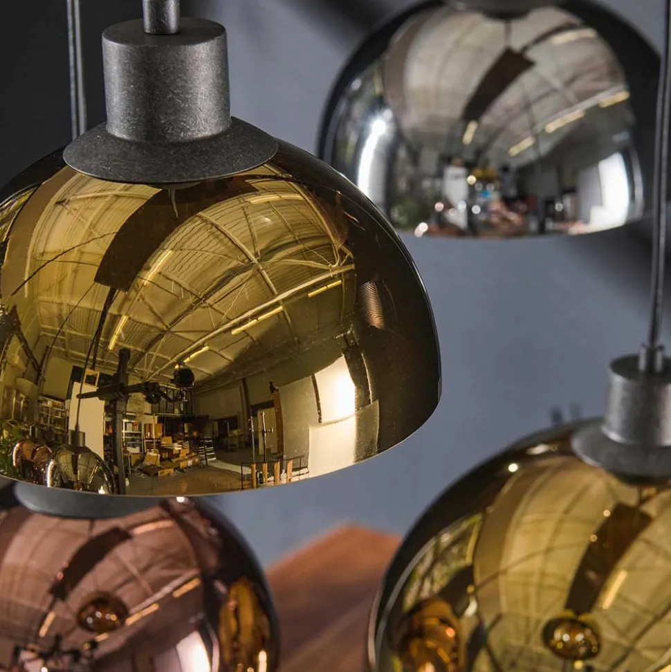 7-flammige Hängeleuchte mit Glasschirmen - Liselo